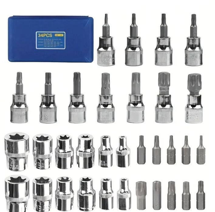 Kit 34 pcs soquete torx (Artigo Novo)