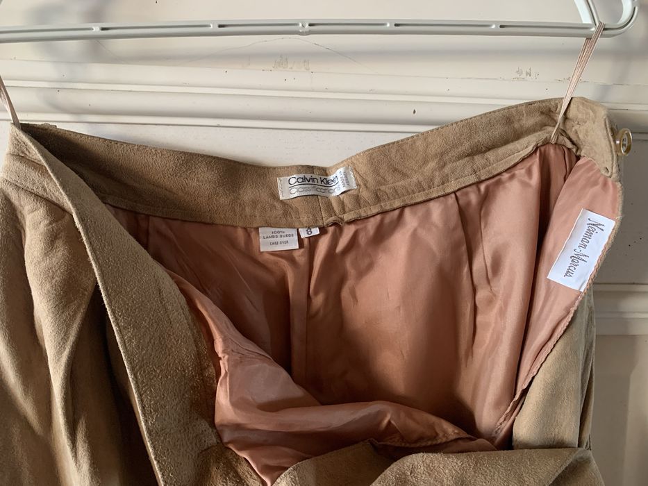 Штани жіночі Calvin Klein з натуральної замші, М, 44-46