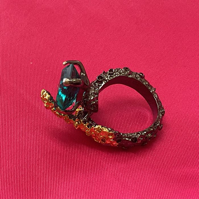 Anel senhora prata 925 banhado a ouro tamanho de 16 m