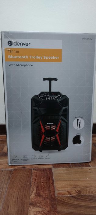 Coluna Denver com microfone