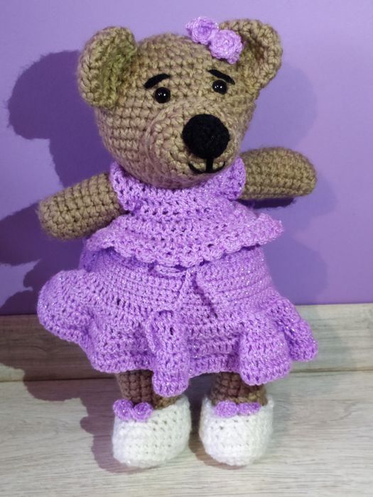 Szydełkowane ręcznie misie.