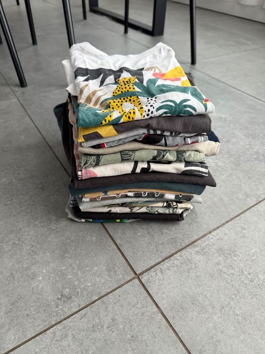 Paczka koszulek Bluzki t-shirt 128