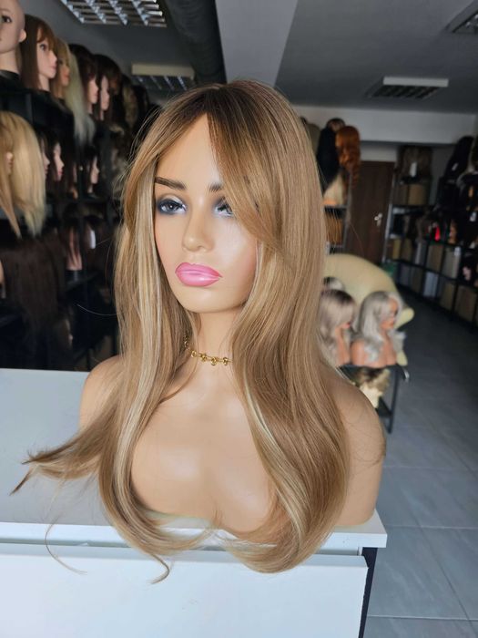 tupet topper dopinka Dalia toffi blond refleksy 55 cm naturalny efekt