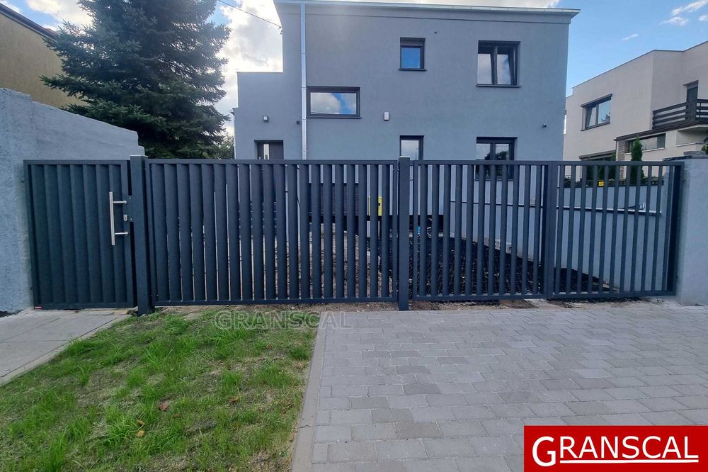 Ogrodzenie aluminiowe nowoczesne brama przesuwna furtka płot Poznań