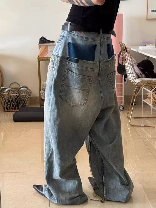Baggy pants Balenciaga cup-cut/широкі штани баленсіага