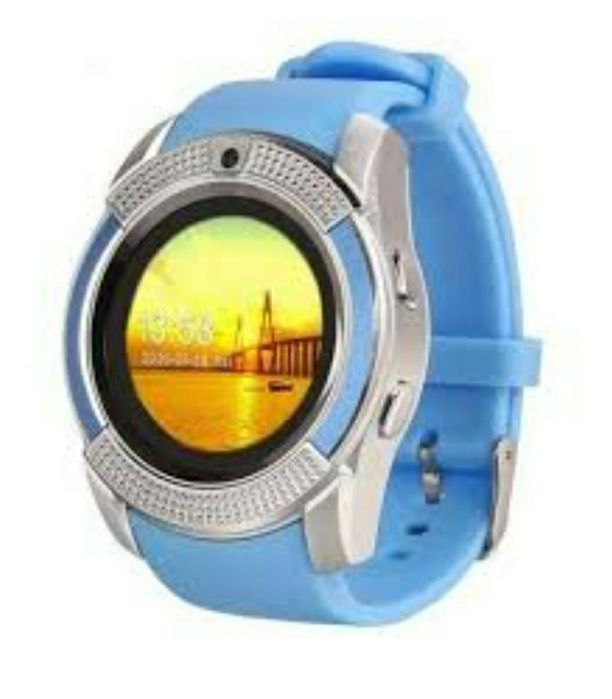 Годинник Smart Watch V8 в синьому кольорі