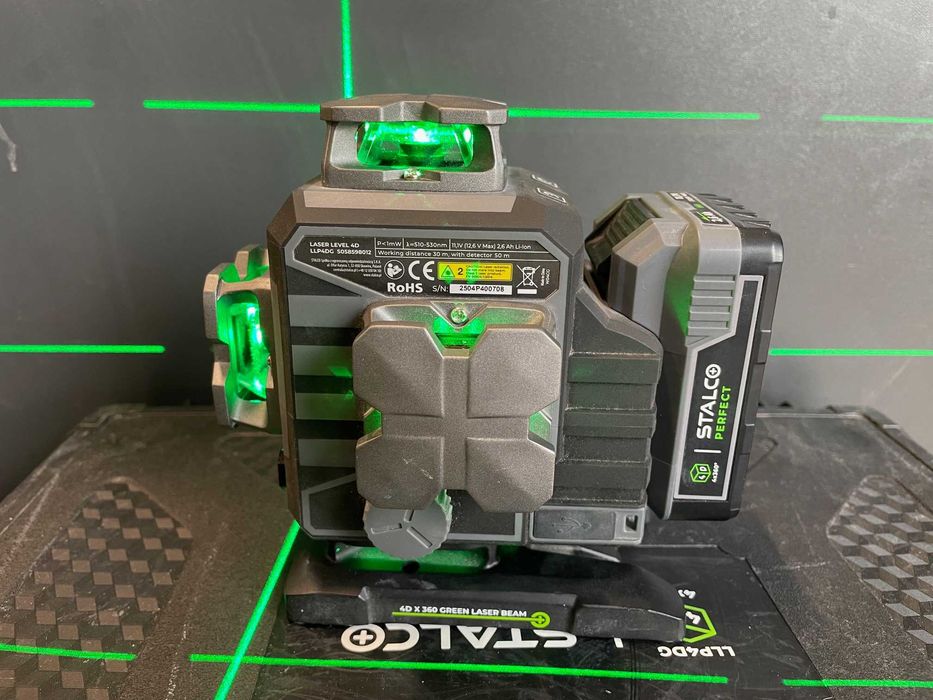 Laser krzyżowy STALCO PERFECT 4D LLP4DG 4x360 zielony