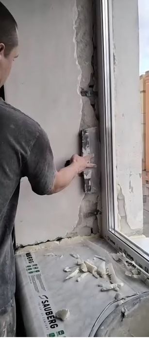 Установка, ремонт, отделка шпаклёвка откосов в Запорожье.