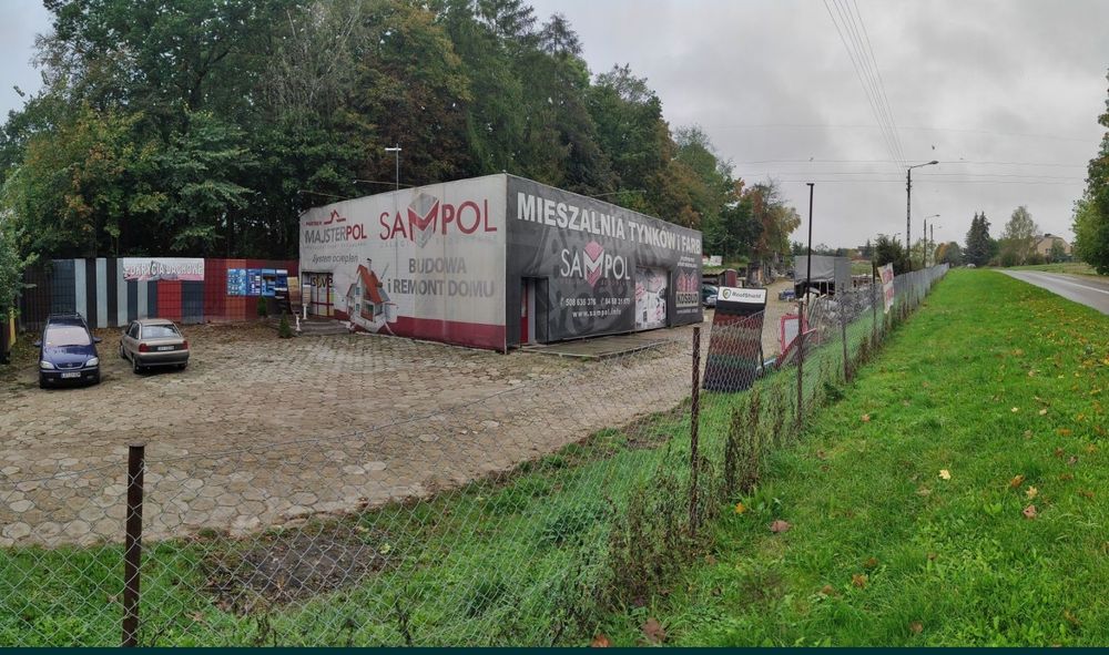 Lokal handlowy 80 m2 + Magazyn 220m2  utwardzony plac 3400m2. Parking