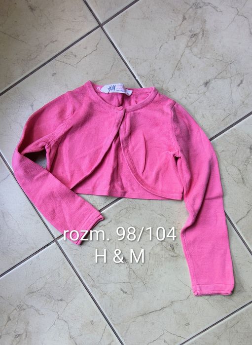 Różowe bolerko H&M rozm. 98/104