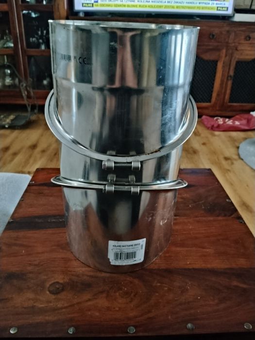 Kolano nastawne fi 200 nierdzewne