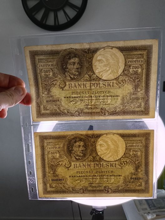 Banknoty 500 złotych z 28 lutego 1919 roku