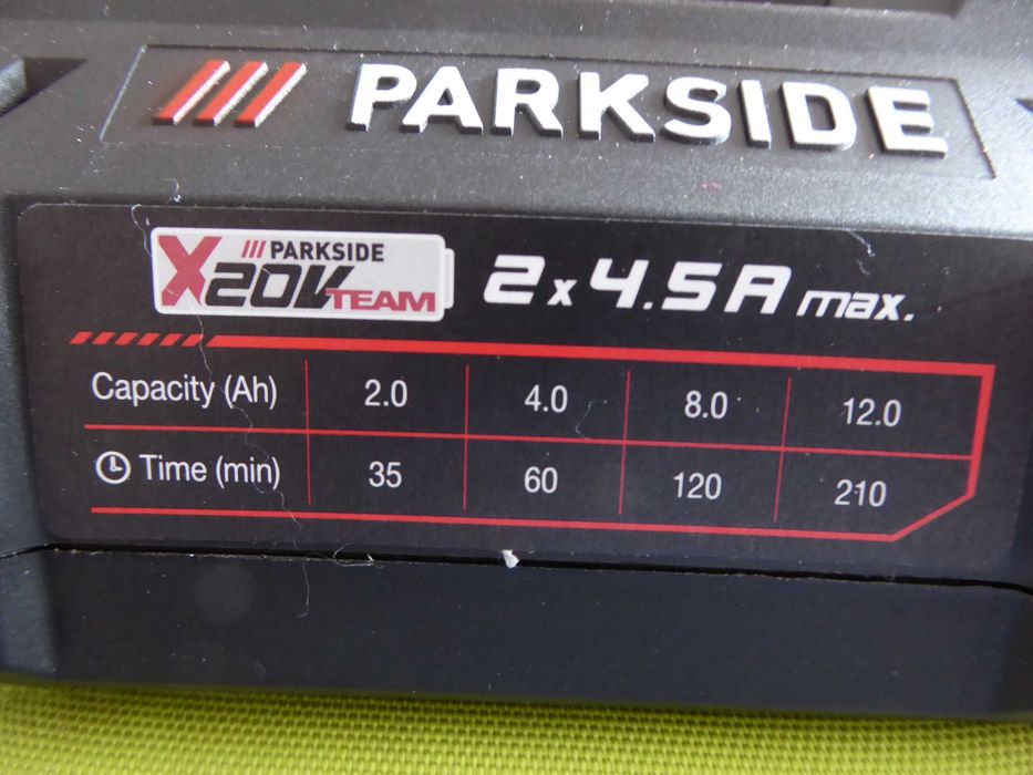 Nowa ładowarka 2 x 4,5A PARKSIDE PDSLG 20 B1 + 2 akumulatory 4Ah
