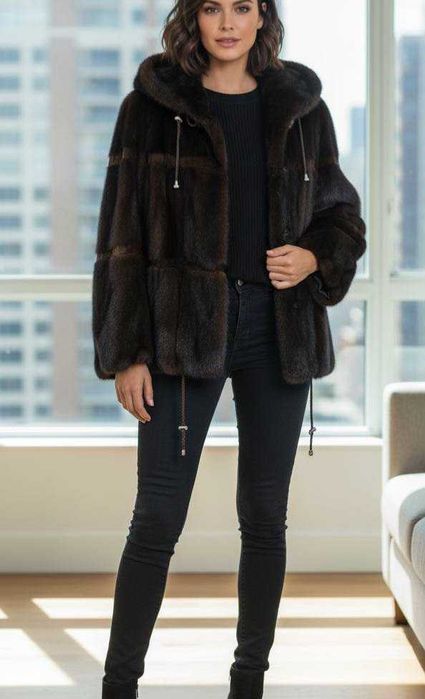 Норкова шуба,куртка  автоледі,оверсайз