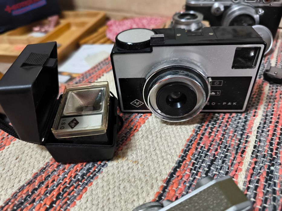 kit de maquinas fotograficas antigas e acessórios vários