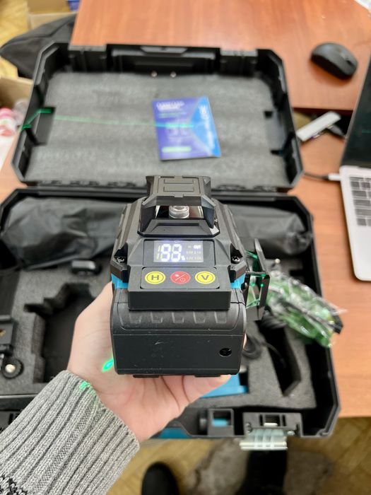 Лазерный уровень нивелир (зеленый луч) 16 линий новый