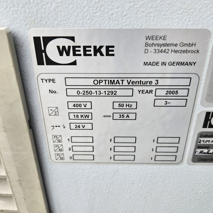 Weeke Venture 3 centrum obróbcze CNC