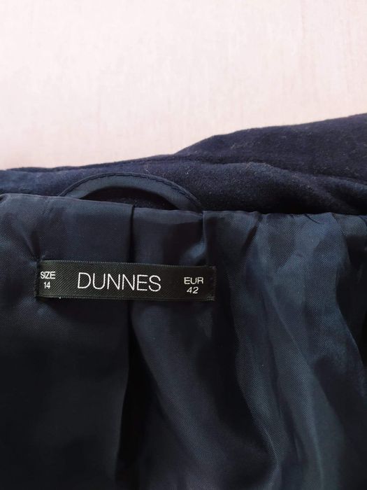 Płaszcz flauszowy granatowy L Dunnes