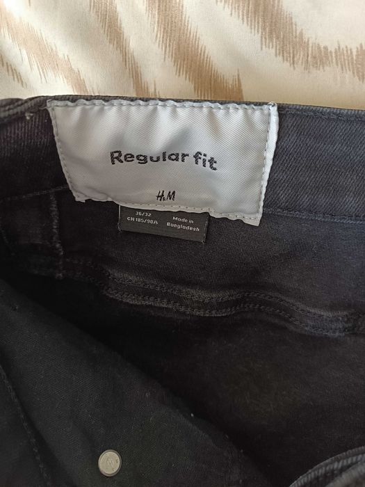 р 18 / 52-54 чорні з градієнтом джинси штани щільні H&M