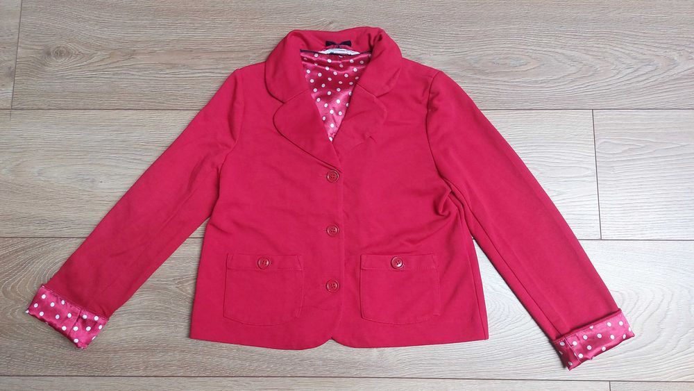 Czerwona marynarka dla dziewczynki H&M 140 9/10 lat