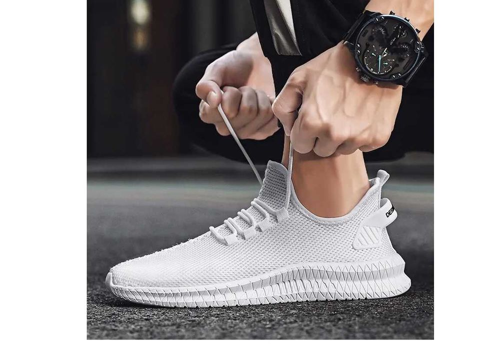 buty męskie siateczkowe NOWE/46/białe