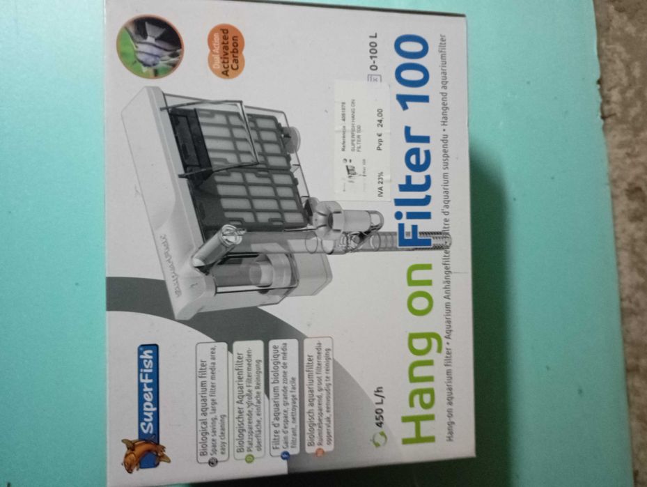 Filtro de mochila para aquário