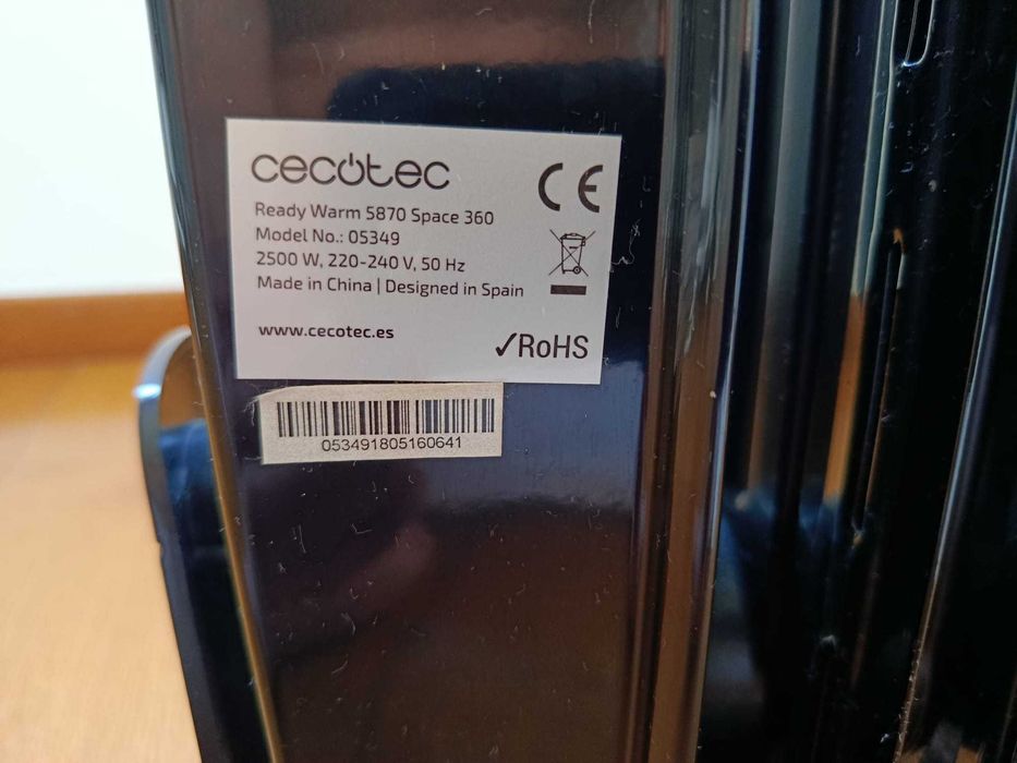 Esquentador a Óleo Cecotec Ready Warm 5870 Space 360 – 2500 W