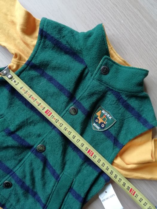 Kamizelka polarowa i koszulka Kids Quarters USA rozm. 74cm NOWE