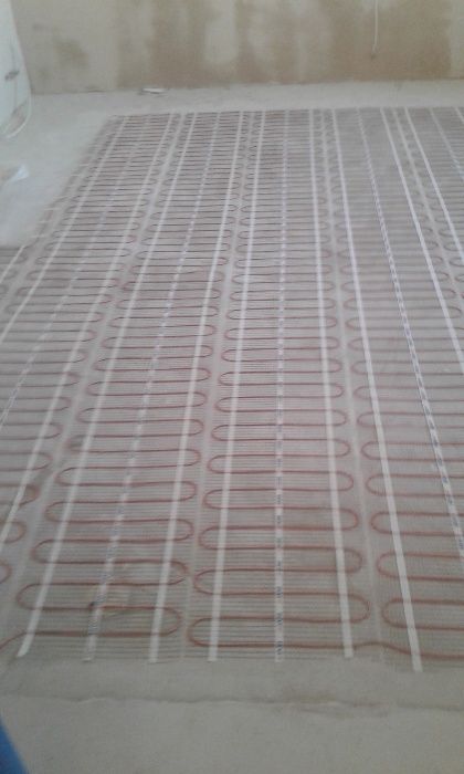 Тепла підлога тонкий мат під плитку ламинат. Електро кабель теплый пол