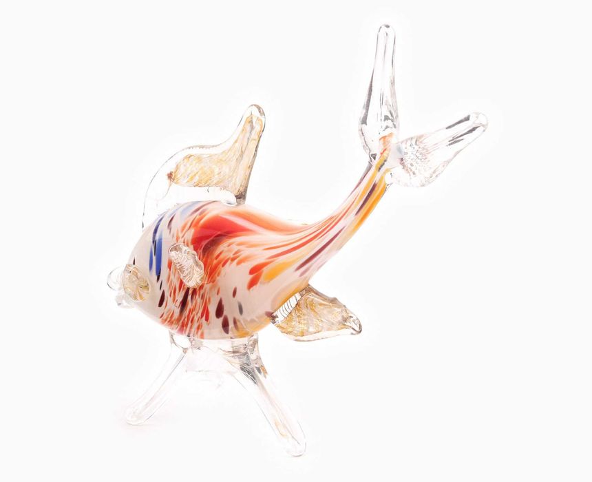 Escultura de Peixe em Vidro