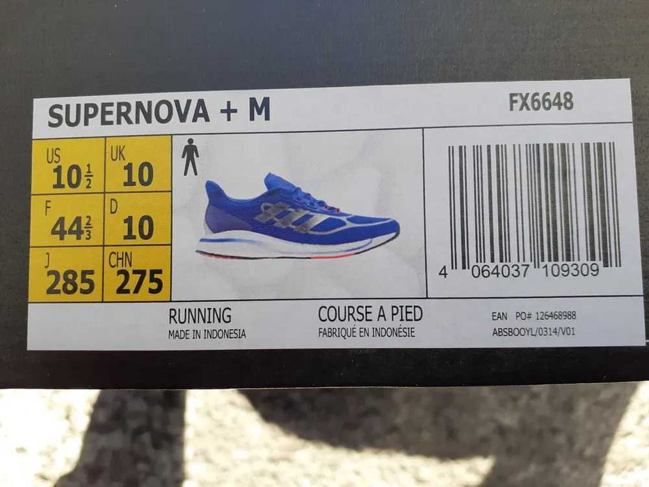 Бігові кросівки adidas supernova+ M біг легка атлетика марафон