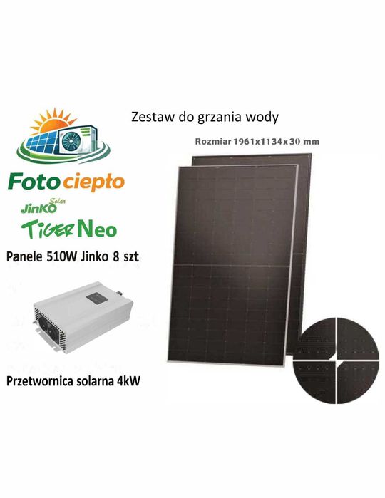 Zestaw solarny do grzania wody  4,08 KW