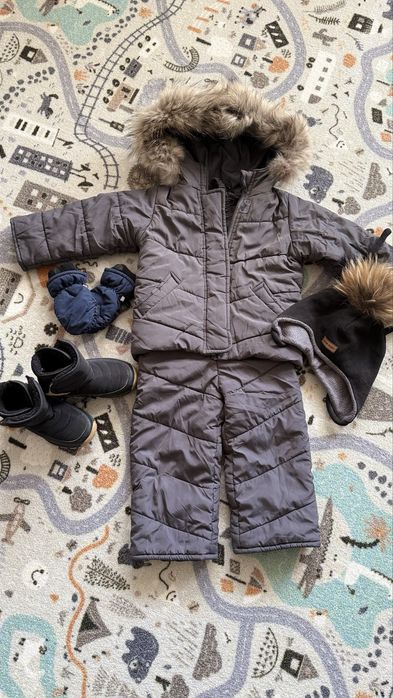 zimowy kombinezon z kurtką