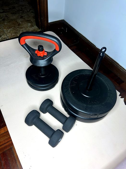 Equipamento completo de ginásio em casa — como novo, poucas vezes usado