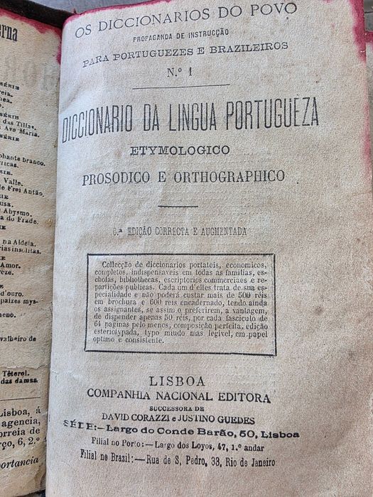 Dicionários Antigos