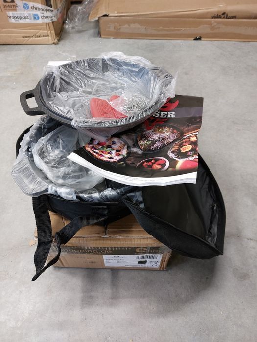 Żeliwny garnek 2 w 1, 4,8 l i patelnia 1,8 l,