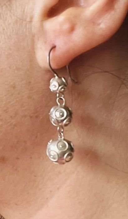 Brincos em prata de Viana