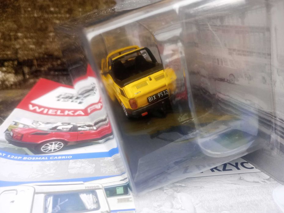 FIAT 126P BOSMAL cabrio kultowe maluchy 1/43 auta PRL kabriolet NOWY