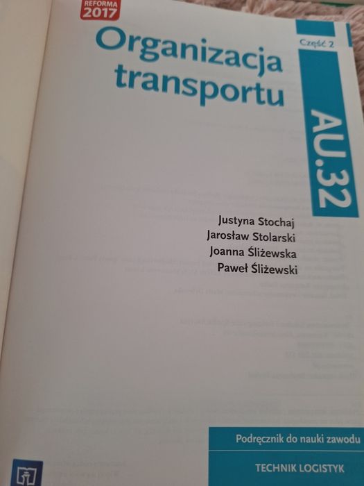 Podręcznik Organizacja transportu AU.32 część 1 i 2 Logistyk