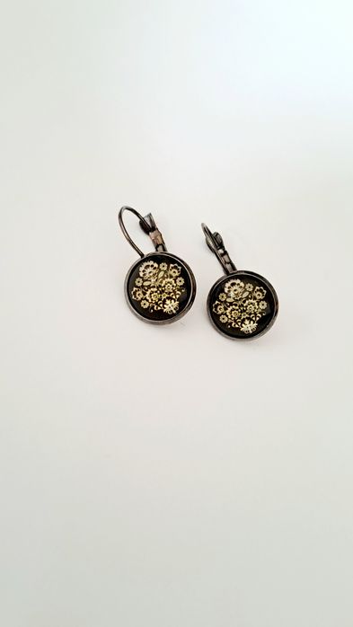 Kolczyki folk łowickie folkowe kwiaty polska