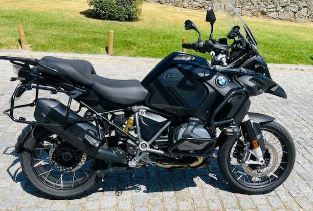 BMW R1250GS Adventure 2021 - 2023 Triple Black Motorcycle Tank / Knee Section Protector KB032TB - Motografix
