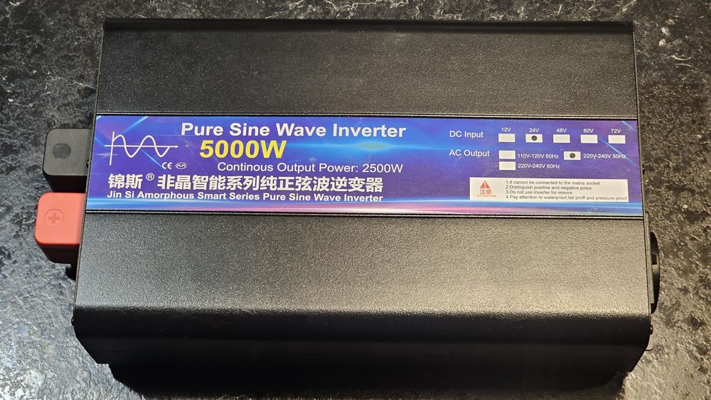 Інвертор 5000W 24v-220v чиста синусоїда (Pure Sine) 2,5 кВт