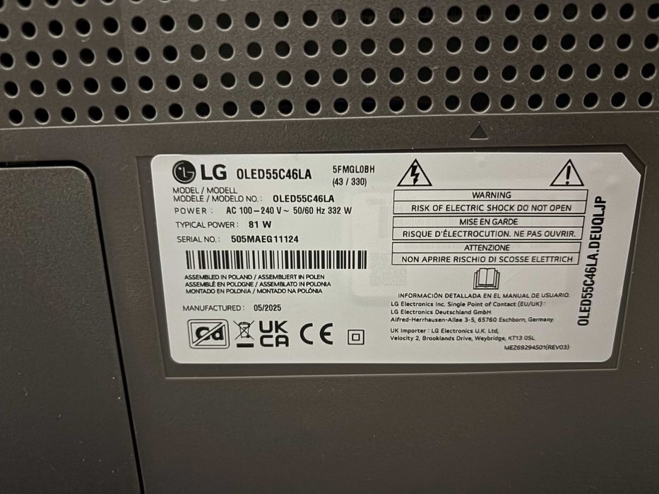 TV LG Oled 55C46LA
