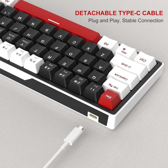 Mechaniczna klawiatura gamingowa SKY68 60% RED Switch LED Niebieski816