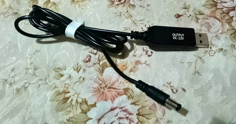 Переходник USB с 5В до 12В питание от PowerBank бесперебойник роутера