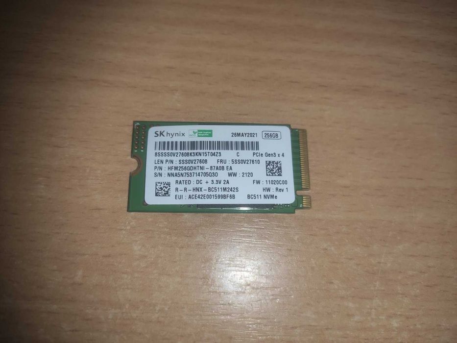 SSD NVME m2 256gb SK Hynix BC511 WD SN740 NVMe
