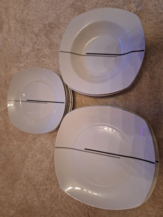 Komplet obiadowy talerze