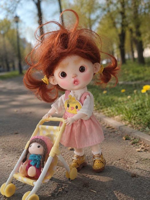 Lalka 2w1  bjd mini OB 11 ręcznie malowana