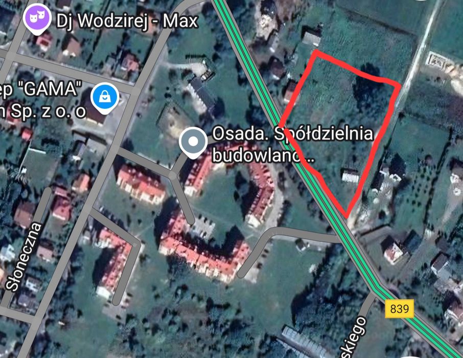 Działka budowlana 58 arów