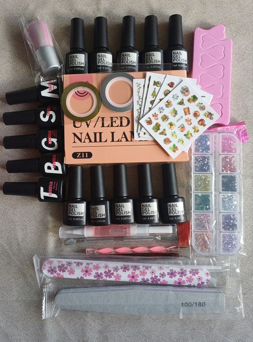 Duży Zestaw do Hybryd COSCELIA – 10 kolorów + Lampa + Zdobienia